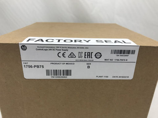 Allen Bradley 1756-PA75R ControlLogix Power Supply