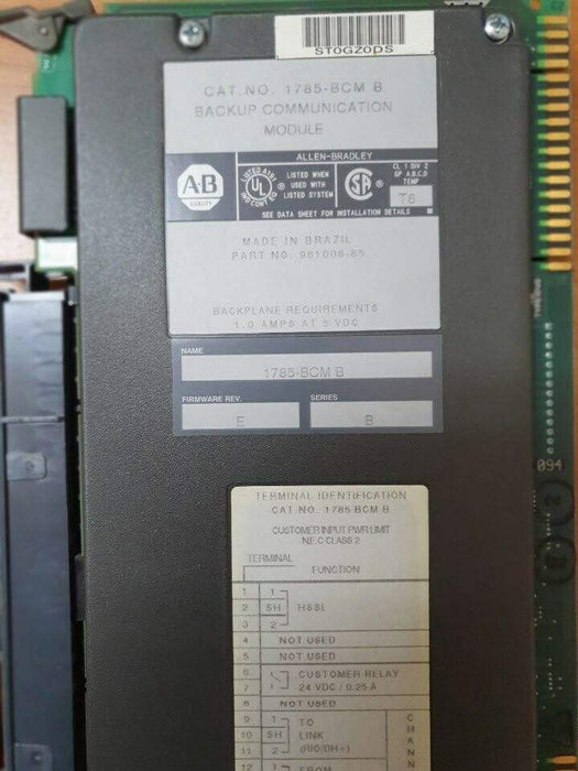 Ab Needinquiry AbPlc Backup Communication Module 1785-BCM New