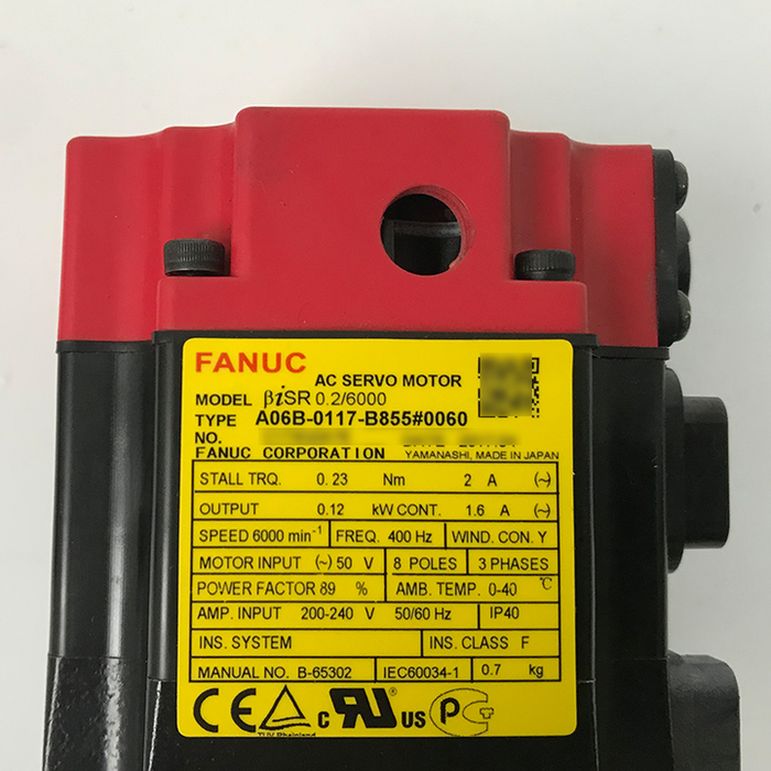 FANUC a06b-0117-b205 AC Servo Motor 