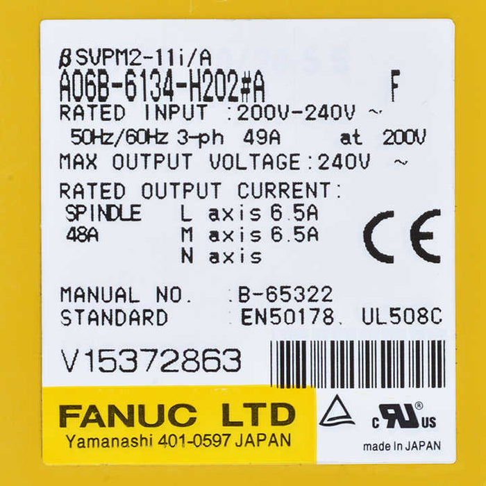 FANUC a06b-6134-h202 Robot Spare Part 