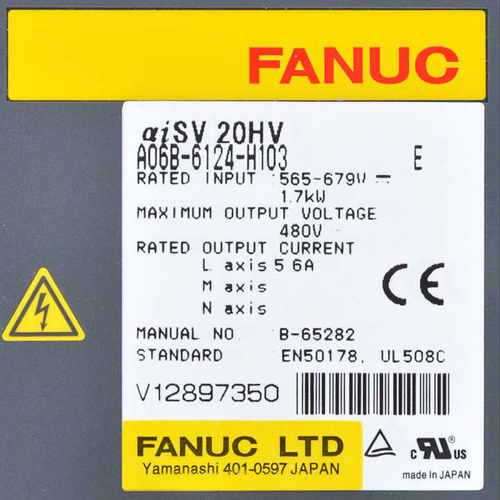 FANUC a06b-6124-h103 Servo Drive Module 