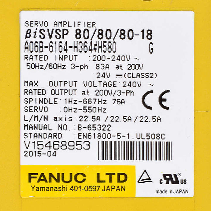 FANUC a06b-6164-h364-1 Robot Spare Part 