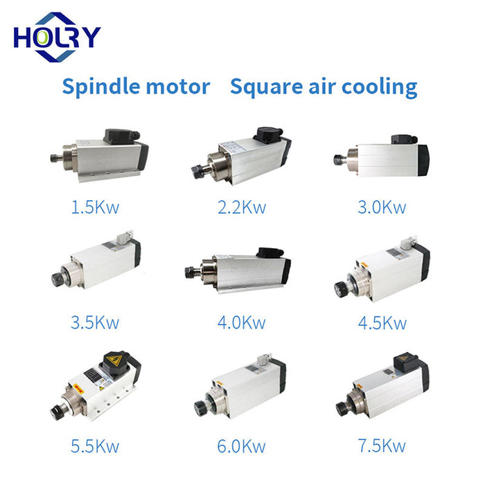 Holry Wsquare Air Cooled Spindle Motor Rpm Air Cooling Motor Er V/V For Aluminum Cutting 57HB51F105B New