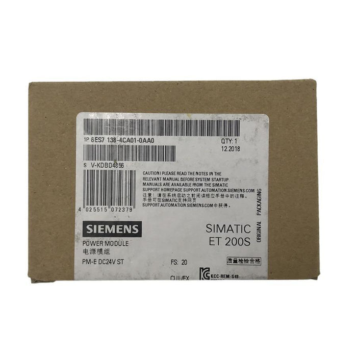 Siemens 6ES7138-4CA01-0AA0-1 Power Supply Module