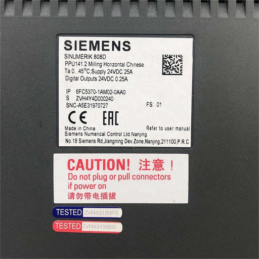 Siemens 6FC5370-1AM02-0AA0 PLC Controller Module