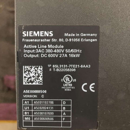 Siemens 6SL3131-7TE21-6AA3 PLC Module