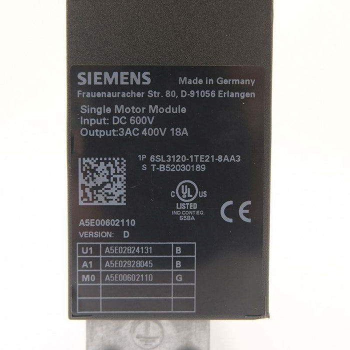 Siemens 6sl3120-2te21-8ac0 PLC Module