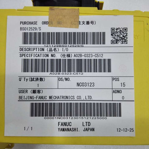 Fanuc Industrialspare Part A02B-0323-C512 100% Original