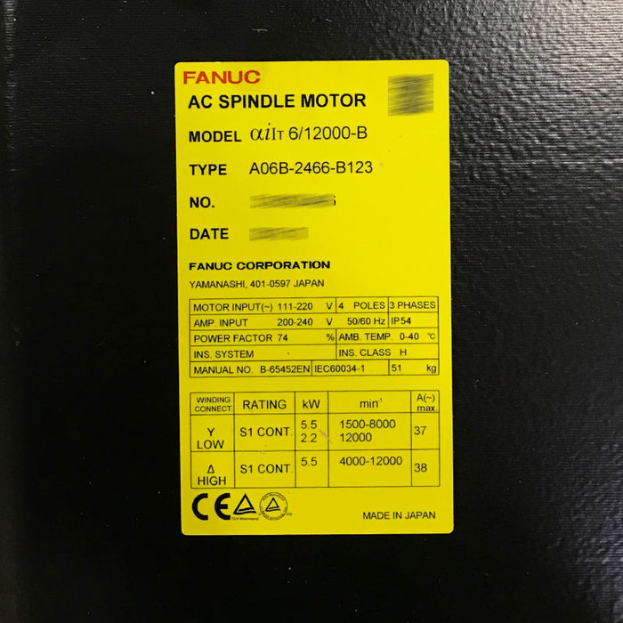 FANUC a06b-2466-b123 Robot Spare Part