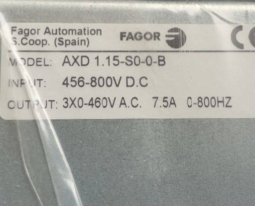 Fa ger AXD1.15-S0-0-B / AXD 1.15-S0-0-B Servo Drive