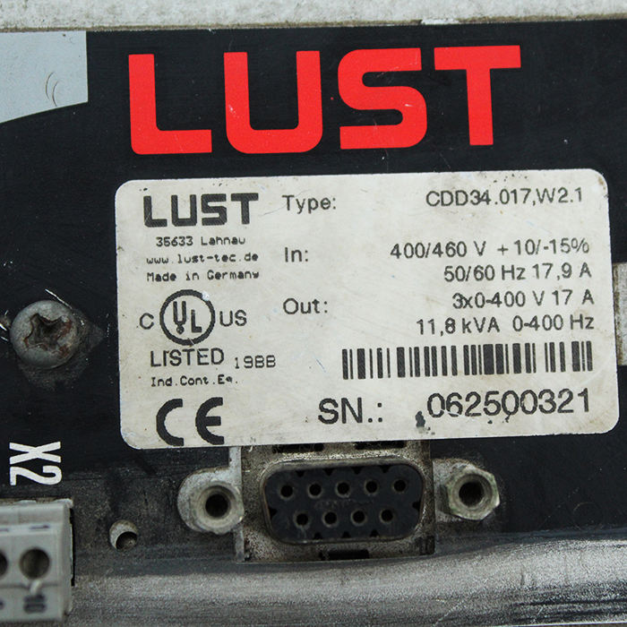 Lust Servo Drive Amplifier CDD34.017.W2.1 USED & NEW