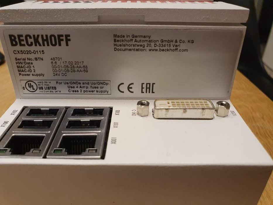 Bexkhoff BrBeckhoff Plc Module CX5120-0115 100% Original