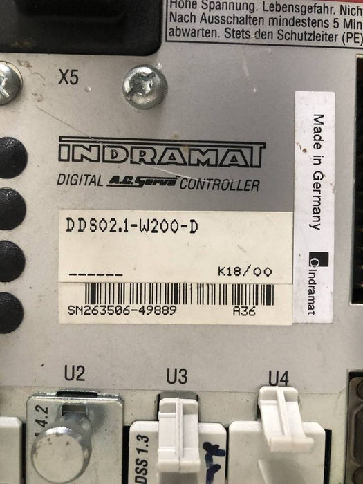 Indramat RDigital Servo Drive Amplifier Controller DDS02.1-W200-D Used Parts