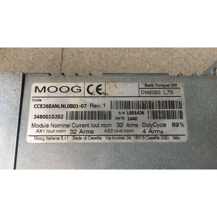 Moog Servo Drive Amplifier DM2020 CCE26EANLNL0B01-07 USED