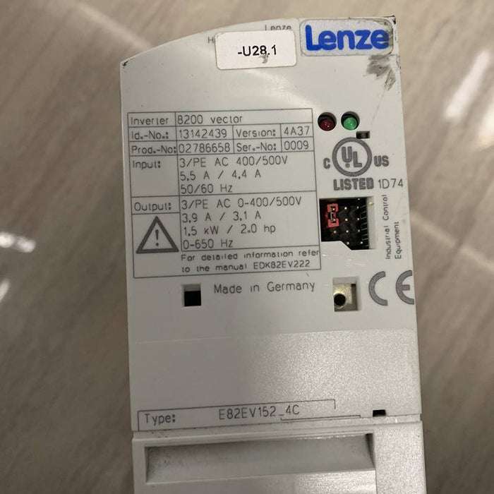 Lenze In StockEevkc Servo Motor Drive Frequency Inverters E82EV152-4C Used