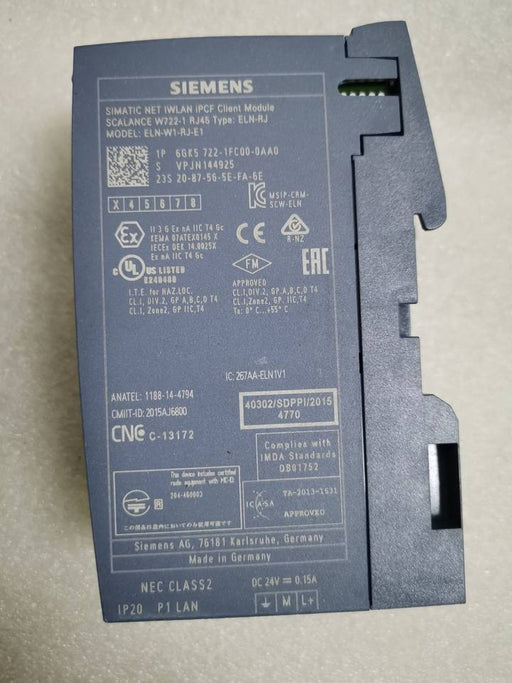 Siemens ELN-RJ-ELN-W1-RJ-E1-6GK5722-1FC00-0AA0 PLC Module