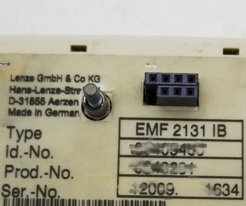 Len/Ze LenzeFrequency Inverter Plc Profibusdp Module EMF2131IB Used Parts