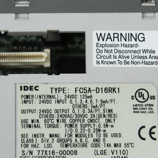 Idec PLC Module FC5A-D16RK1 USED & NEW