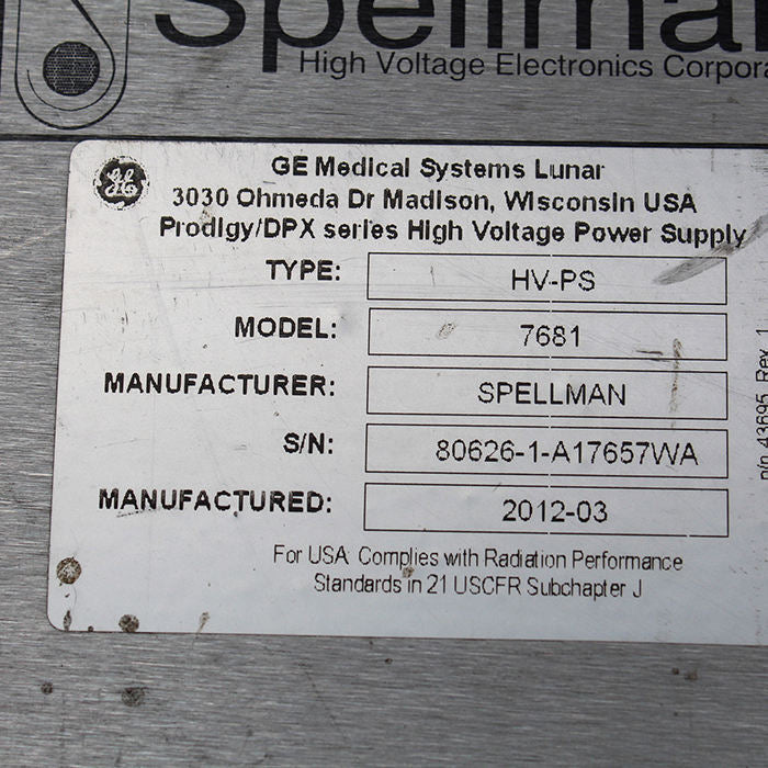 Spellman Power Supply HV-PS 7681 USED & NEW