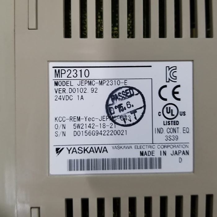 Yaskawa jepmc-mp2310-e Controller