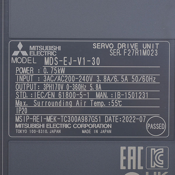 Mitsubishi mds-ej-v1-30 AC Servo Drive 