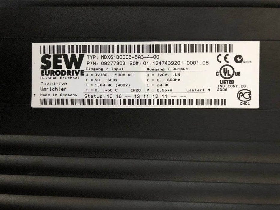 Sew Br / Sew Servo DriveSew Servo Drive MDX61B0005-5A3-4-00 100% Original