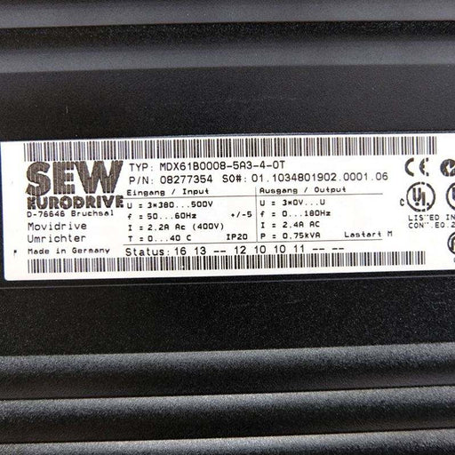 Original Sewcontrol Frequency Converter Sew Inverter MDX61B0008-5A3-4-0T Original new