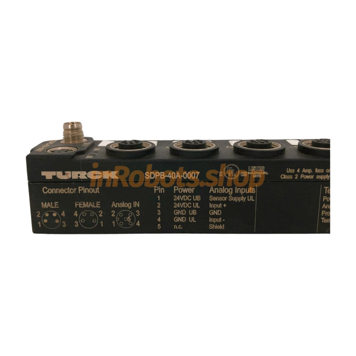 Turck SDPB-40A-0007 Connector Pinout