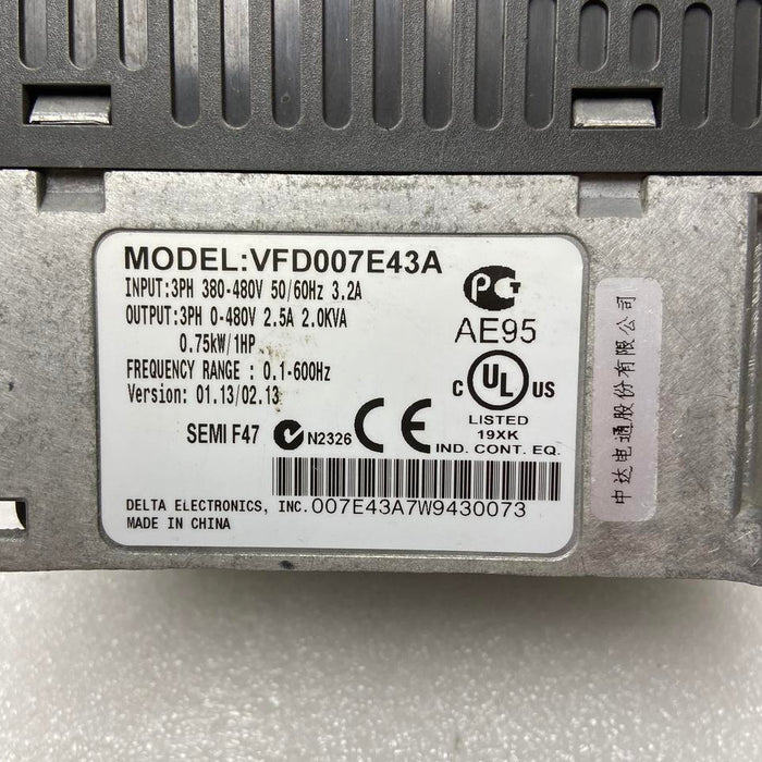 Vfd007E43A Vfd2A7Ms43Ansaa Condition Inverter VFD007E43A VFD2A7MS43ANSAA NEW