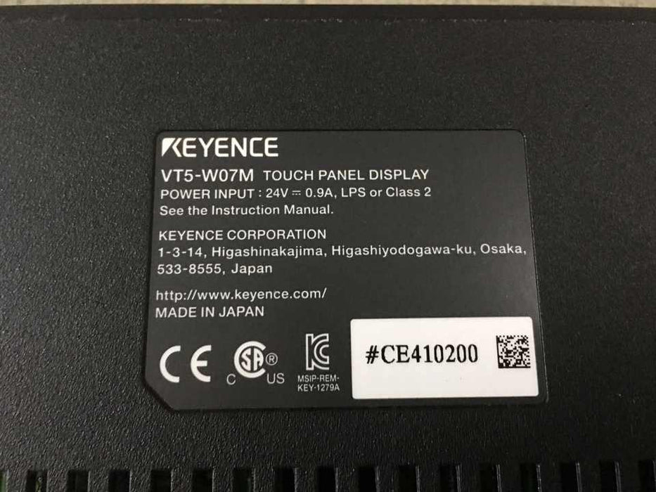 Keyence Br / Keyence Touch Screen VT5-W07M 100% Original